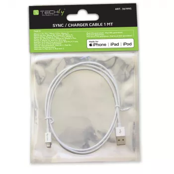Techly ICOC APP-8WH1 lightning cable 1 m White