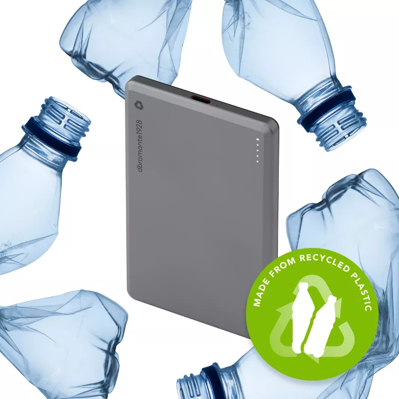 dbramante1928 re-charge - Power Bank 5K Wireless - Grey, 5000 mAh, Wireless charging, 3.87 V, Grey
