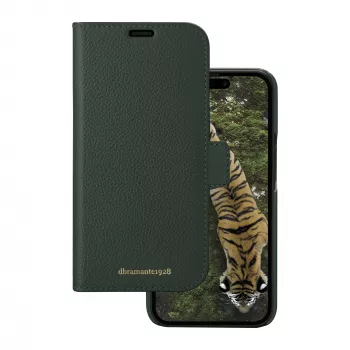Folio case dbramante1928 New York for iPhone 15 Pro, monochromatic green, 3 card pockets