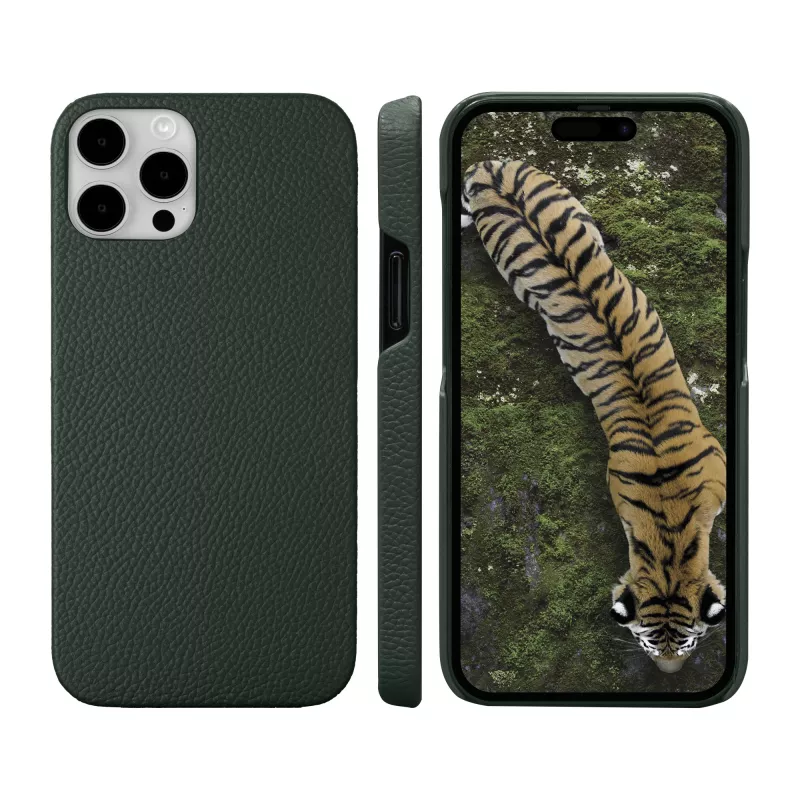 Folio case dbramante1928 New York for iPhone 15 Pro, monochromatic green, 3 card pockets