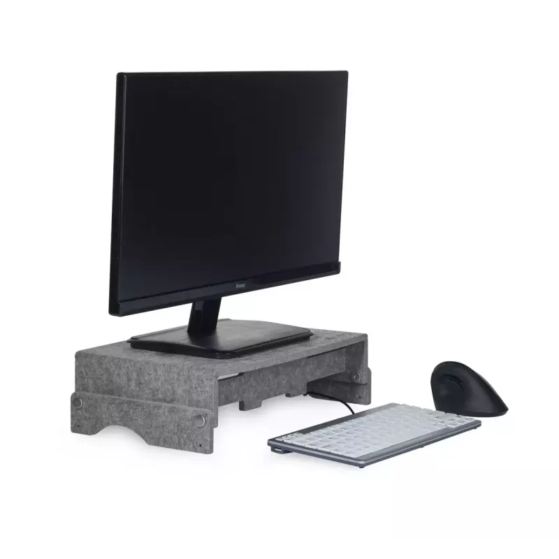 BakkerElkhuizen Q-riser 110 Circular 76.2 cm Desk Grey