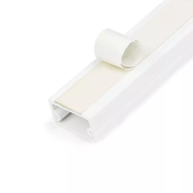 StarTech.com Solid Cable Management Raceway with Adhesive Tape & Cover, 3/4 inch(19mm)W x 3/8 inch(11mm)H - 3ft(1m) length, PVC Network/Power Cord Hider/Wall Wire Duct, Max 6 Cables, UL Listed