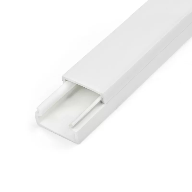 StarTech.com Solid Cable Management Raceway with Adhesive Tape & Cover, 3/4 inch(19mm)W x 3/8 inch(11mm)H - 3ft(1m) length, PVC Network/Power Cord Hider/Wall Wire Duct, Max 6 Cables, UL Listed