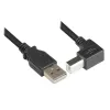 Techly USB 2.0 Cable A Male / B Male Angled 0.5m ICOC U-AB-005-ANG