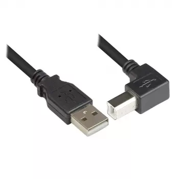 Techly USB 2.0 Cable A Male / B Male Angled 0.5m ICOC U-AB-005-ANG