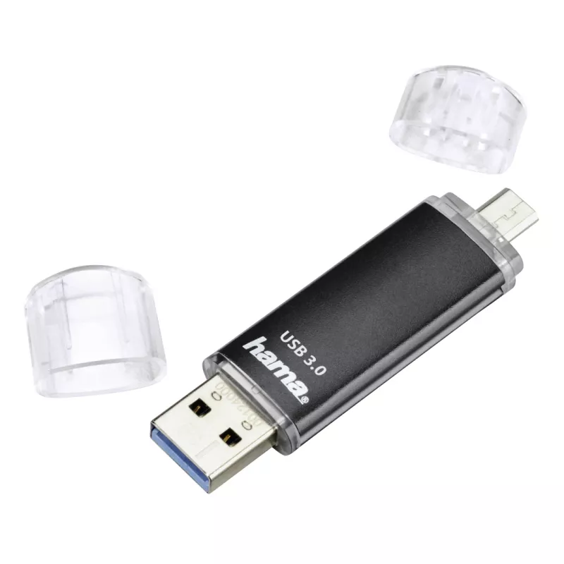 Hama Laeta Twin USB flash drive 256 GB USB Type-A / Micro-USB 3.2 Gen 1 (3.1 Gen 1) Black