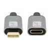 Techly USB 3.2 Gen 2 USB-C M/F Cable 1m Black, 1 m, USB C, USB C, USB 3.2 Gen 2 (3.1 Gen 2), 10 Gbit/s, Black, Grey