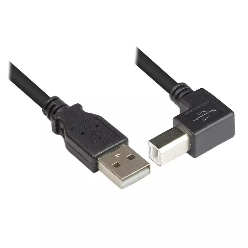 Techly USB 2.0 Cable A male / B male angled 1m ICOC U-AB-10-ANG