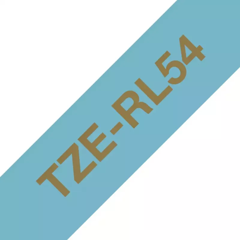 Brother TZE-RL54 label-making tape Gold on blue