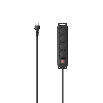 Hama 00223063 power extension 2 m 4 AC outlet(s) Outdoor Black