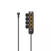 Hama 00223063 power extension 2 m 4 AC outlet(s) Outdoor Black