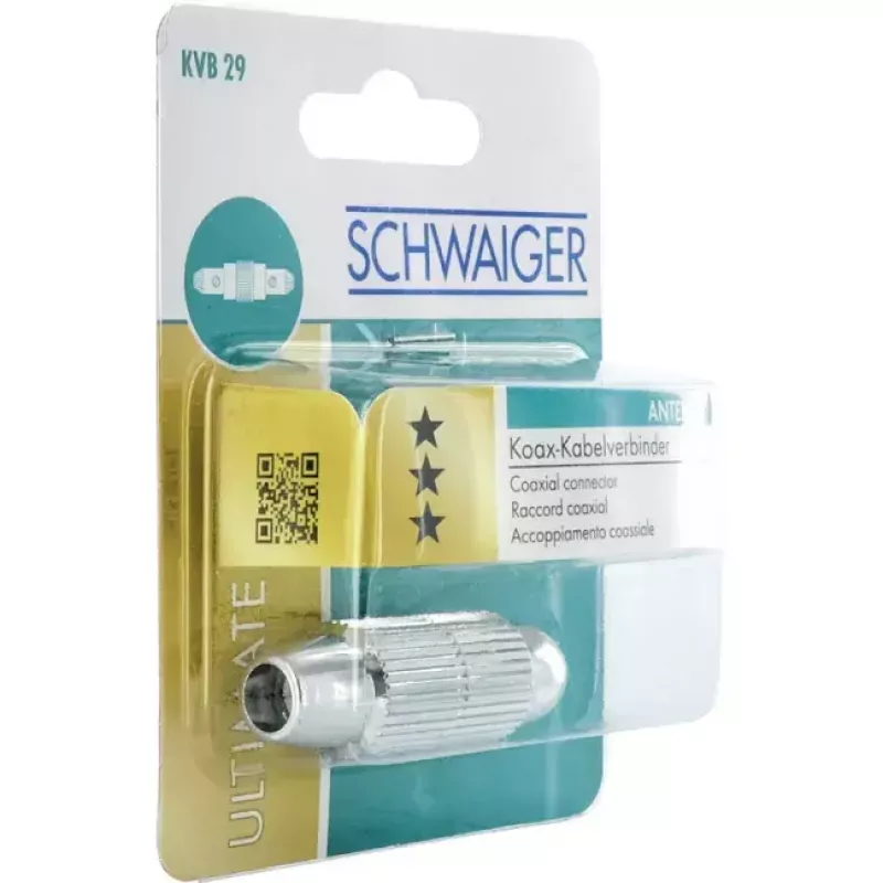 Coaxial Connector Schwaiger KVB29 531 Silver Metal Plastic