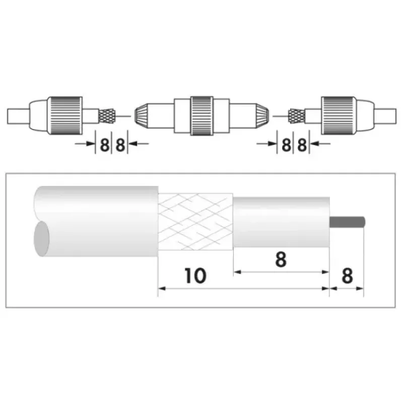 Coaxial Connector Schwaiger KVB29 531 Silver Metal Plastic