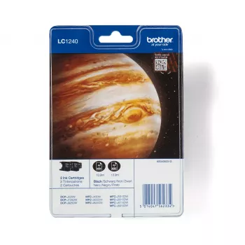 Brother Ink Cartridge Pack: Black x2, Standard Yield, Black, Pigment-based ink, 600 pages, Multi pack