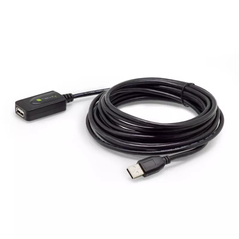 Techly IUSB-REP20TY USB cable USB 2.0 5 m USB A Black