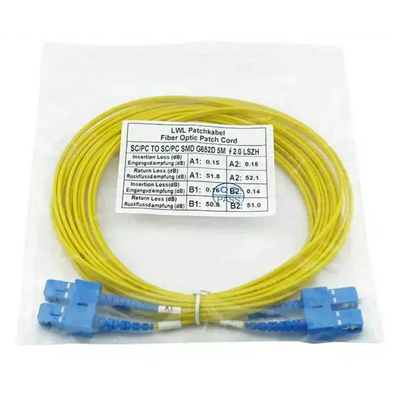 BlueOptics SFP3232BU5MK InfiniBand fibre optic cable 5 m SC Yellow