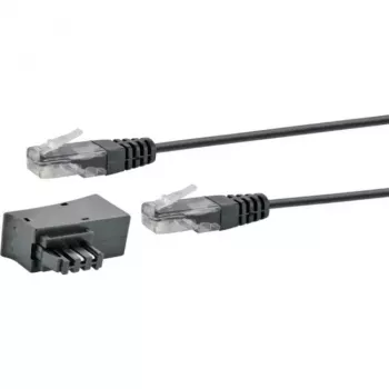 Network Cable Schwaiger TAL6731 533 RJ45 RJ45/TAE-F 3m Black