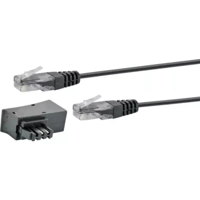 Network Cable Schwaiger TAL6731 533 RJ45 RJ45/TAE-F 3m Black
