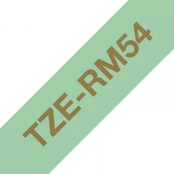 Brother TZE-RM54 label-making tape Gold on mint colour