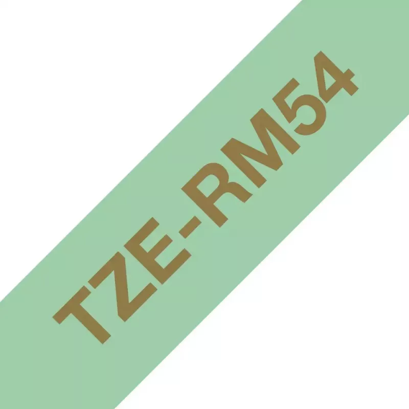 Brother TZE-RM54 label-making tape Gold on mint colour