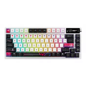 Mechanical Gaming Keyboard ASUS ROG Azoth X — 75% layout, USB + RF Wireless + Bluetooth, RGB, Wrist Rest, Black/White