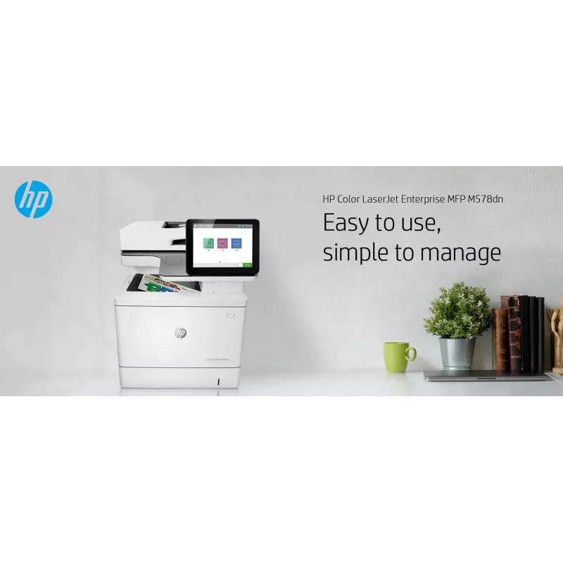 HP Color LaserJet Enterprise MFP M578dn, Laser, Colour printing, 1200 x 1200 DPI, A4, Direct printing, White