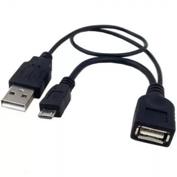 Techly USB 2.0 Cable OTG A F Micro USB M with USB 30cm Black ICOC MUSB-MC2