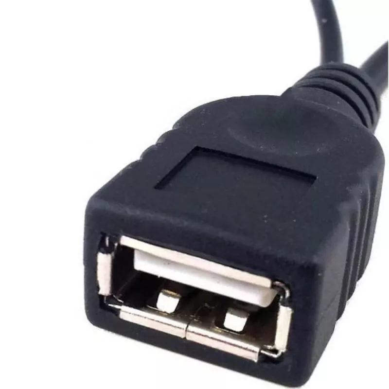 Techly USB 2.0 Cable OTG A F Micro USB M with USB 30cm Black ICOC MUSB-MC2