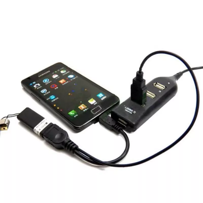 Techly USB 2.0 Cable OTG A F Micro USB M with USB 30cm Black ICOC MUSB-MC2