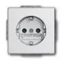 Socket-outlet Busch-Jaeger 2011-0-3798 CEE 7/3 2P+E 16 A 250 V Silver, 63×41 mm
