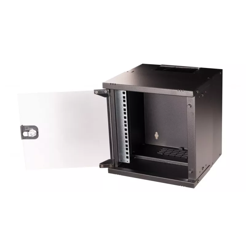 Wall-mounted rack cabinet EQUIP EWM-06-3030-B 6U, 312 mm wide, 300–330 mm depth, black