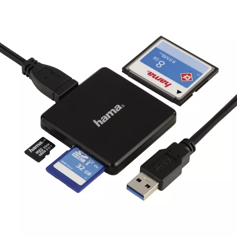 Hama 00124156 card reader USB 3.2 Gen 1 (3.1 Gen 1) Type-A Black