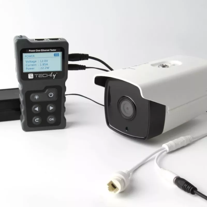 Techly I-CT PRO-POECK network cable tester PoE tester Black, Grey