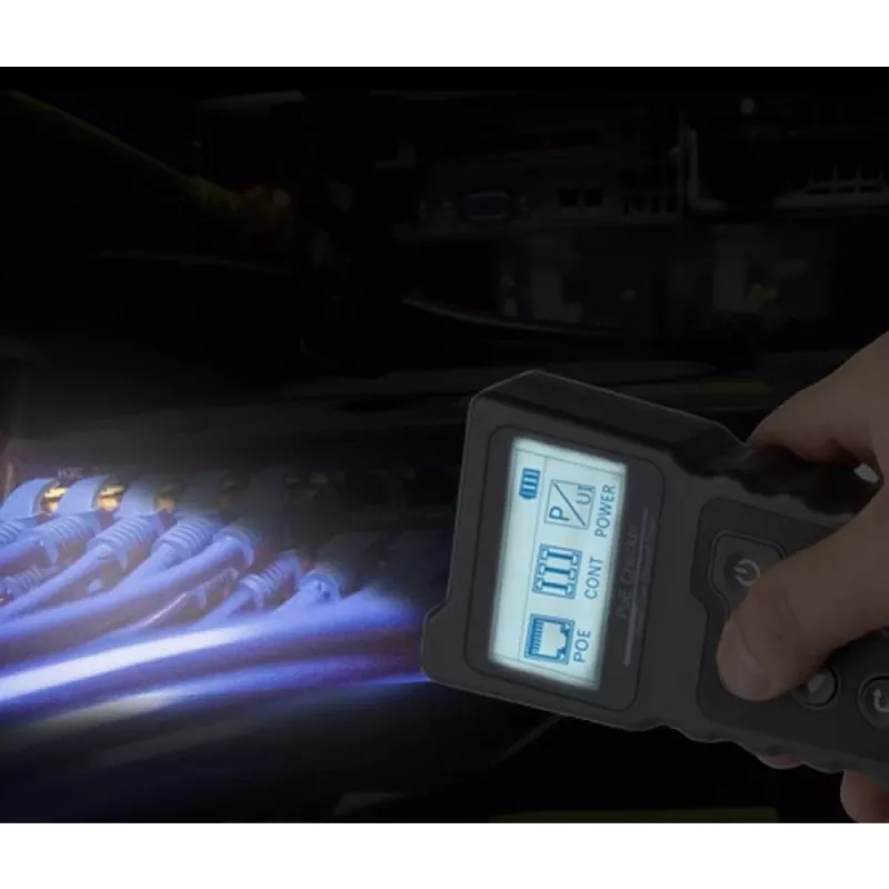 Techly I-CT PRO-POECK network cable tester PoE tester Black, Grey