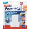 Razor holder Tesa Powerstrips Waterproof Wave, adhesive bathroom mount, waterproof design, white