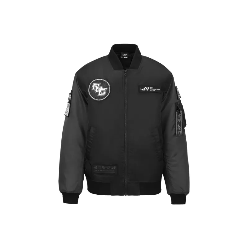 Bomber Jacket ASUS ROG Cosmic Bomber Male Regular Fit Long Sleeve Black Grey