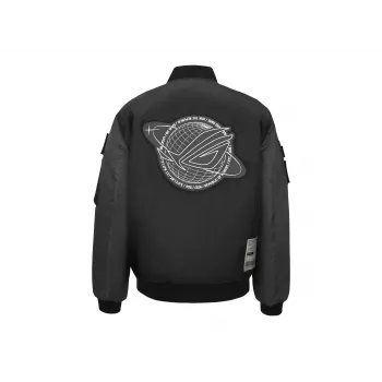 Bomber Jacket ASUS ROG Cosmic Bomber Male Regular Fit Long Sleeve Black Grey