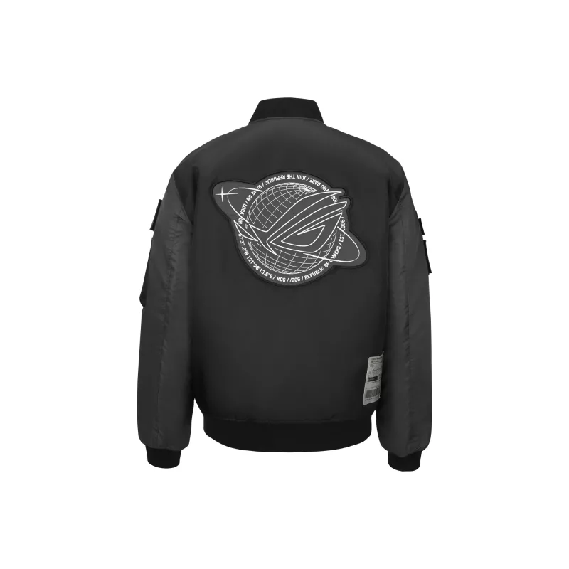 Bomber Jacket ASUS ROG Cosmic Bomber Male Regular Fit Long Sleeve Black Grey