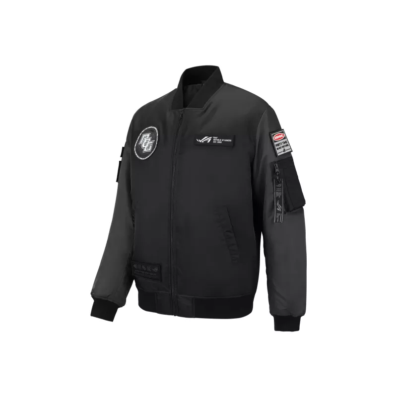Bomber Jacket ASUS ROG Cosmic Bomber Male Regular Fit Long Sleeve Black Grey