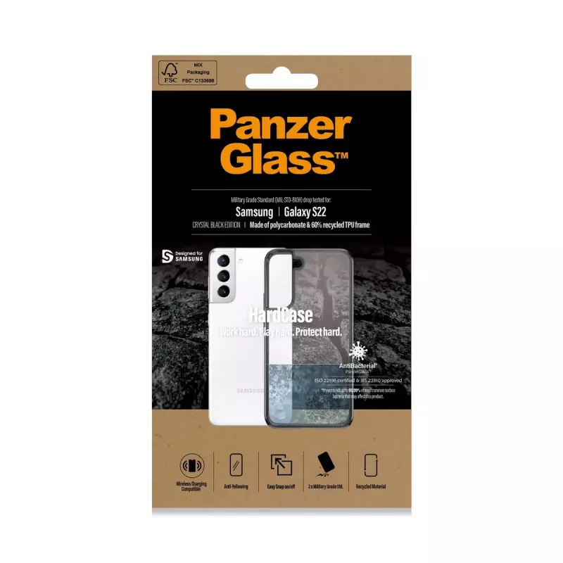 HardCase Cover PanzerGlass for Samsung Galaxy S22 Transparent