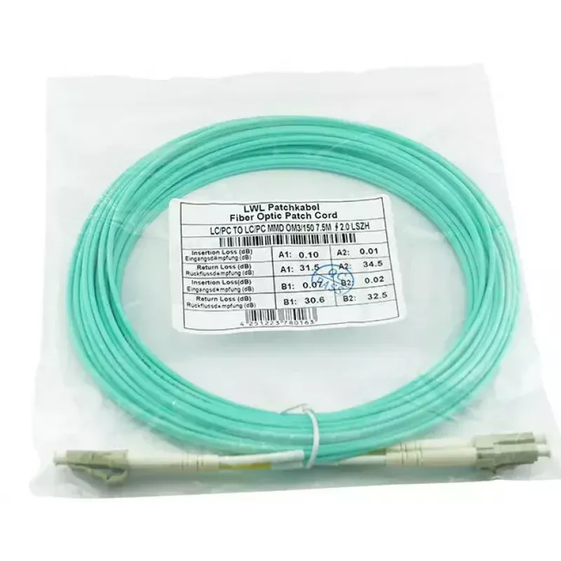 Fibre optic cable BlueOptics SRCABLE7M-BO 7.5 m LC Beige OM3