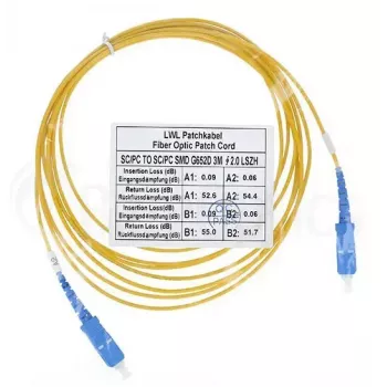 Fibre optic cable BlueOptics SFP2222BU20MK SC G.657.A1 20 m Blue