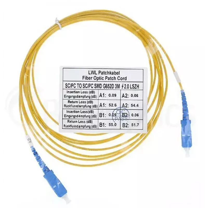 Fibre optic cable BlueOptics SFP2222BU20MK SC G.657.A1 20 m Blue