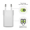 Indoor USB-C 30W + USB-A 18W Charger by d bramante — model CH18EUWH7082, White, AC 110–240V