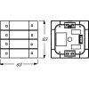 Wall switch cover plate Busch-Jaeger 6127/01-84 White screwless design 63×63 mm