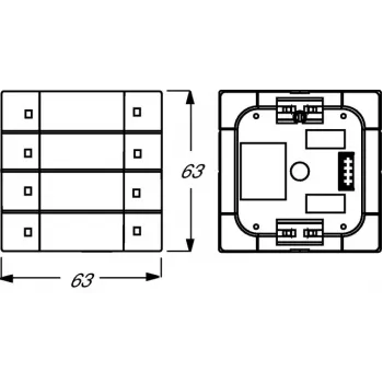 Wall switch cover plate Busch-Jaeger 6127/01-84 White screwless design 63×63 mm