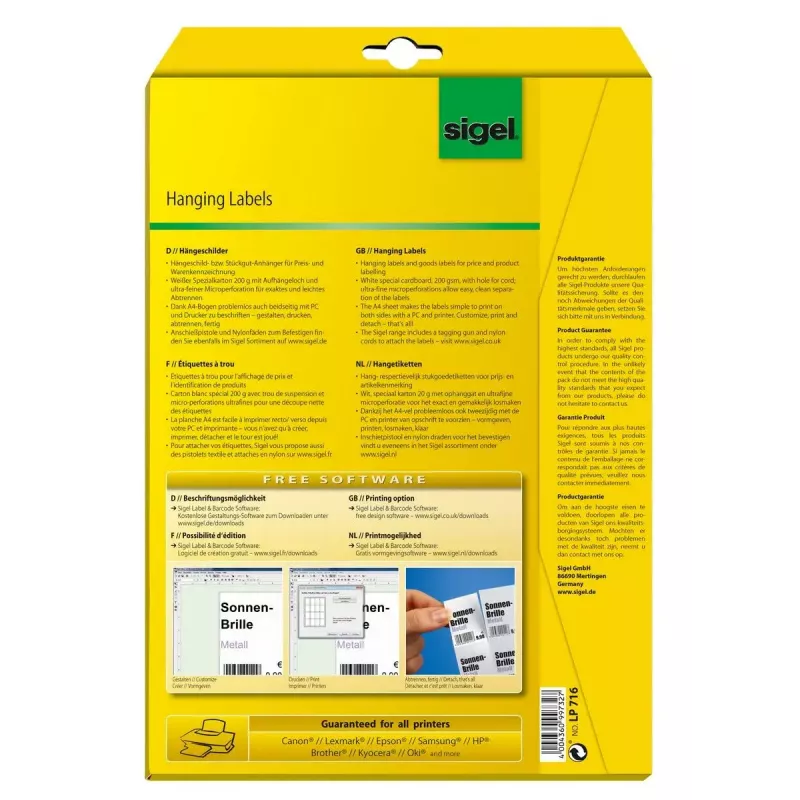 Printer Label White Sigel LP716