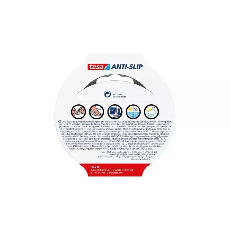 Non-slip bath strip TESA 55588 Black