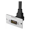 HDMI Socket Outlet Kindermann 90° Grey Black