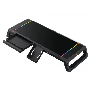 Conceptronic THORNE ERGO Gaming Monitor Stand, Freestanding, 10 kg, Black